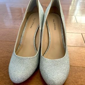 Silver sparkle shoes